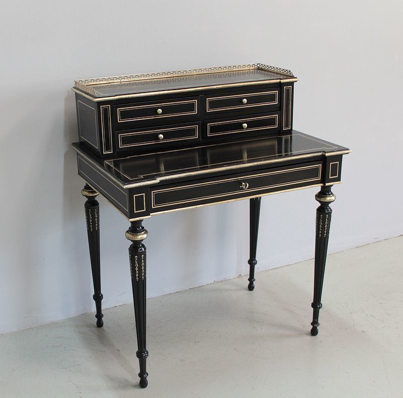 Office At Gradin Nap. III Blackened Wood 19th