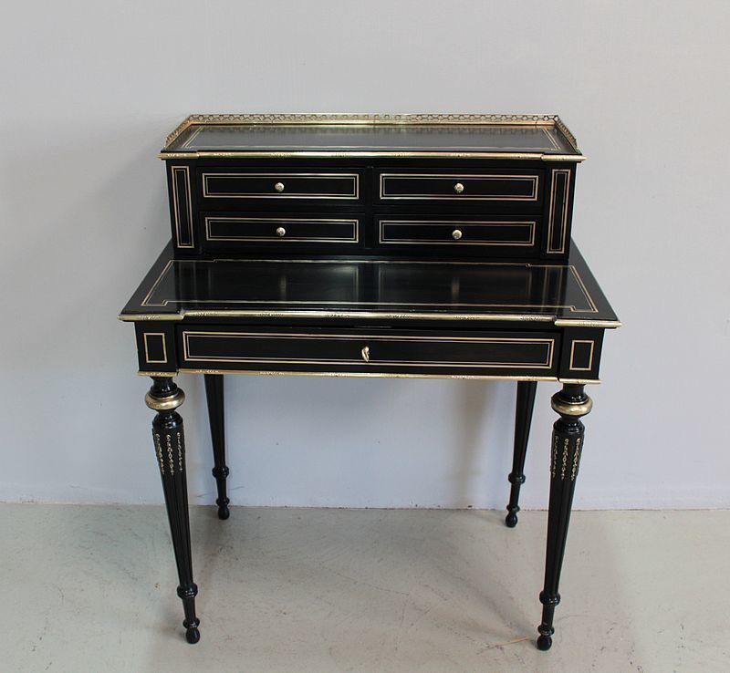 Office At Gradin Nap. III Blackened Wood 19th photo furniture