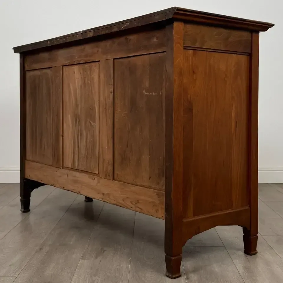 Antique 20th Century Art Nouveau Style Sideboard In Walnut photo vinterior