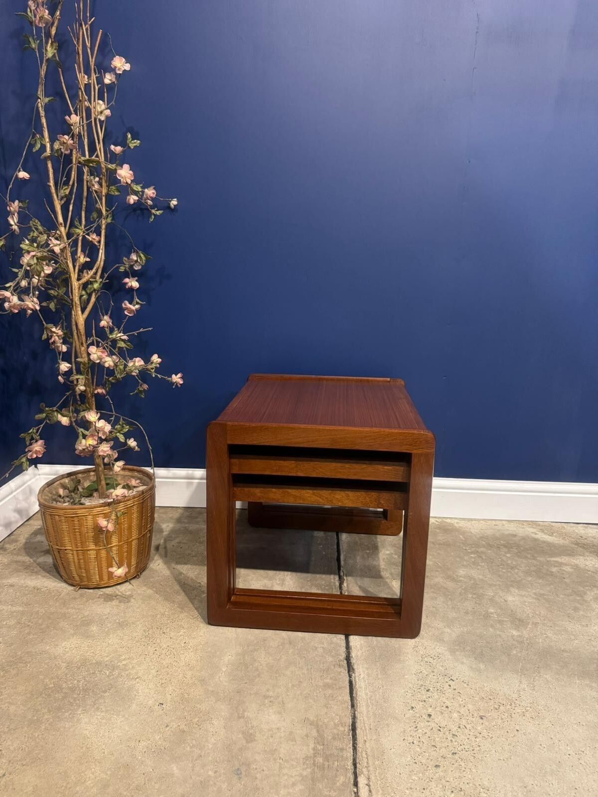 Vintage Sunelm Nest Of Tables Teak Nesting Tables Set Of 3 Mid Century Modern. photo vintage