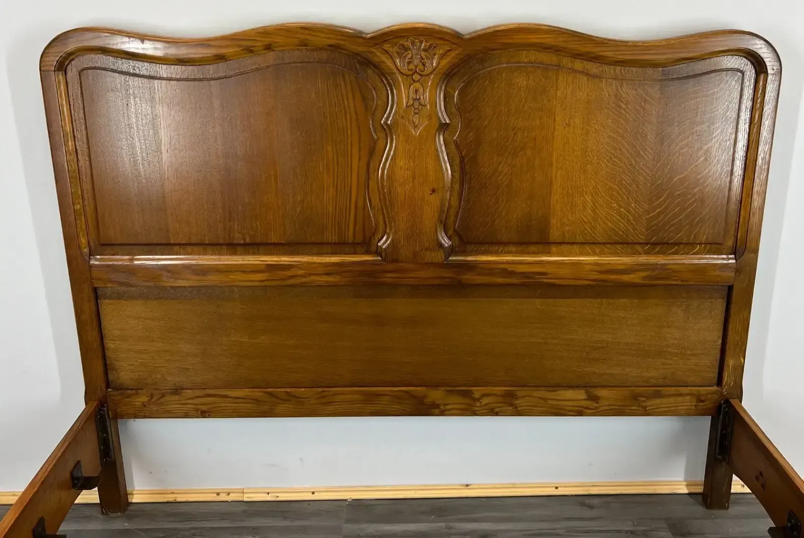 Bed Vintage French Louis XVI Style Oak Double Frame Carved Headboard Lot 2758 photo buy