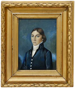 The Franquet Portraits   19th Century Gouache, Joseph Franquet photo furniture