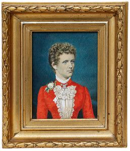 The Franquet Portraits   19th Century Gouache, Portrait Of A Franquet Lady photo furniture
