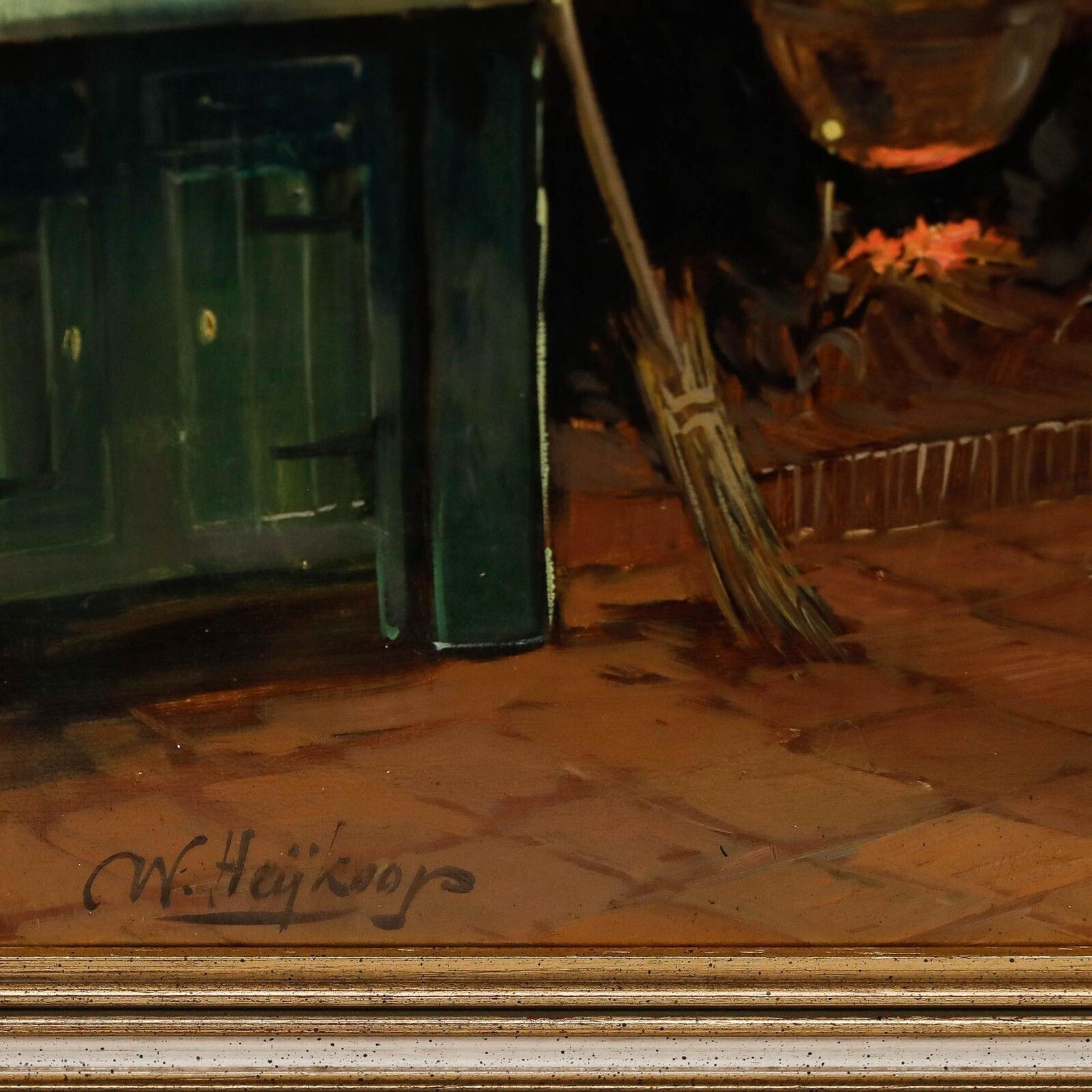 photo furniture Willem Heijkoop (B.1942)   Framed 20th Century Oil, Sunlit Living Room