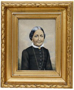 The Franquet Portraits   19th Century Gouache, Anna Sophia Von Franquet photo furniture