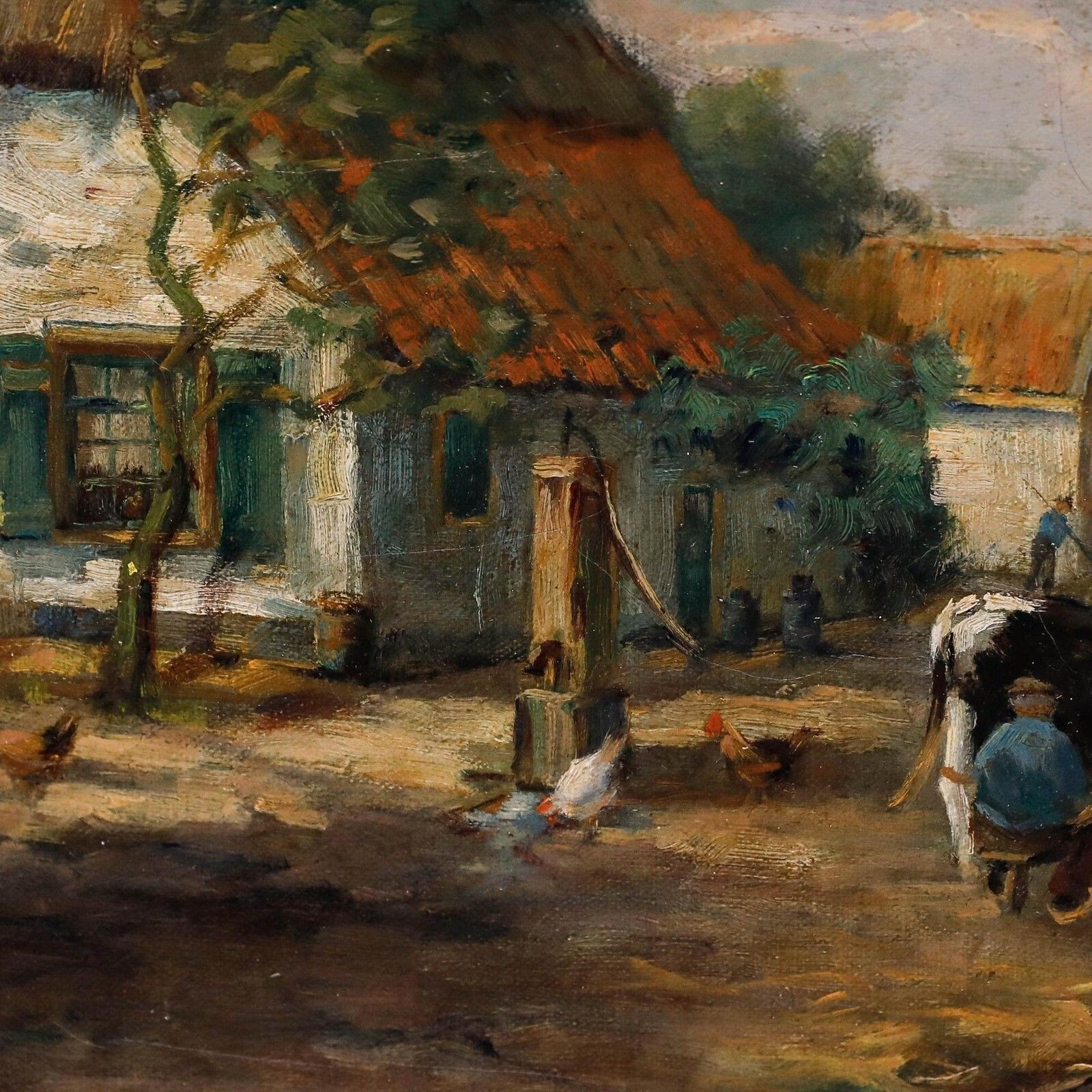 A. Coupey   Framed Early 20th Century Oil, Farming Duties photo Art