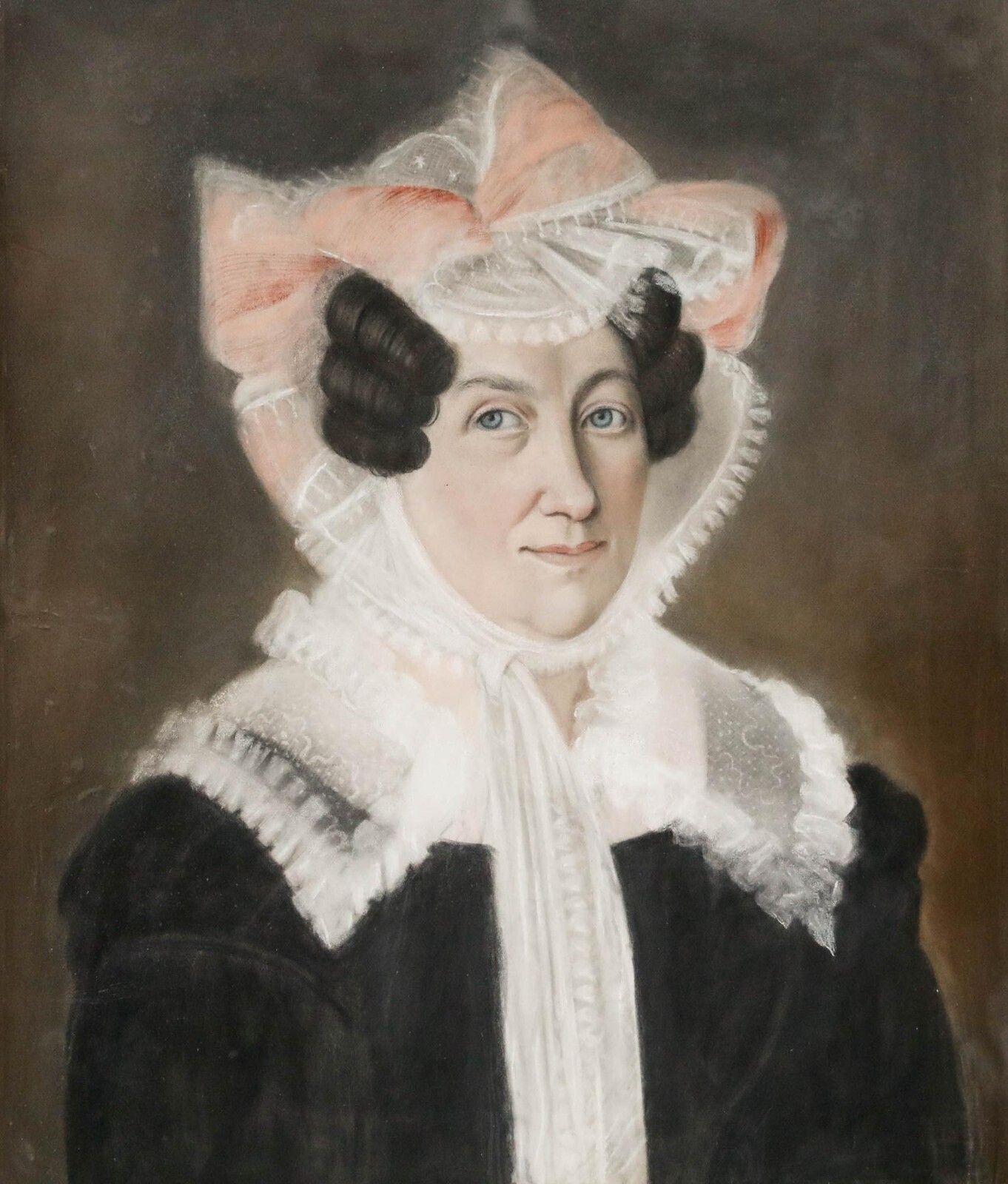 Biedermeier 19th Century Pastel   Portrait Of A Lady photo furniture