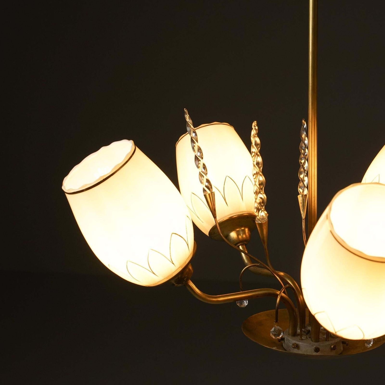 Scandinavian Modern Chandelier, Korumo Oy, Finland, 1950s photo 1955.0