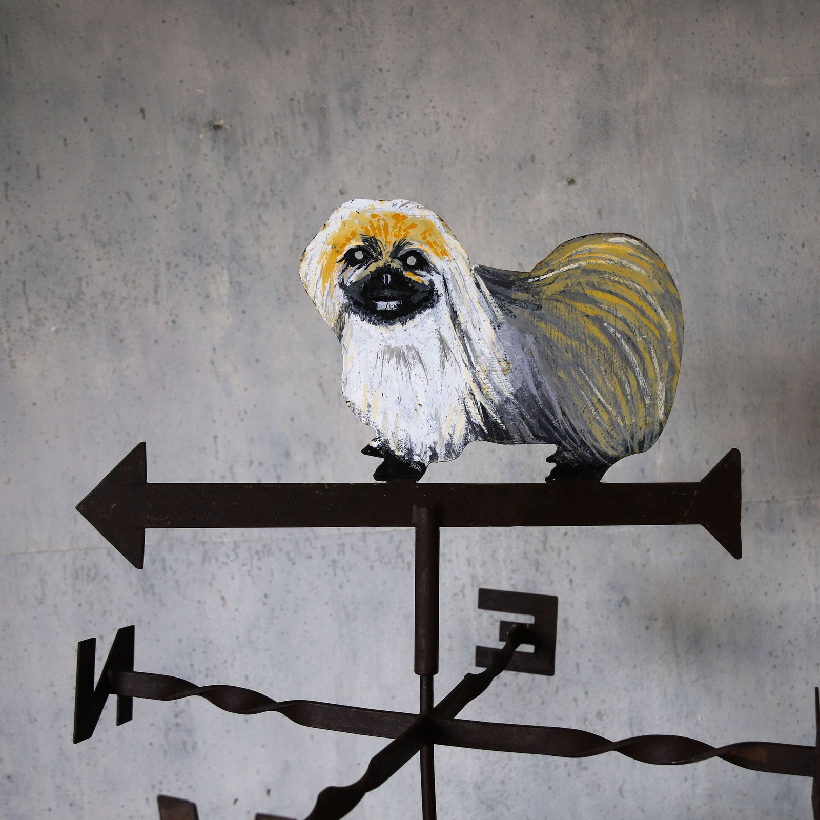 photo furniture Tibetan Terrier Weather Vane, English Folk Art Metalwork, Circa 1970