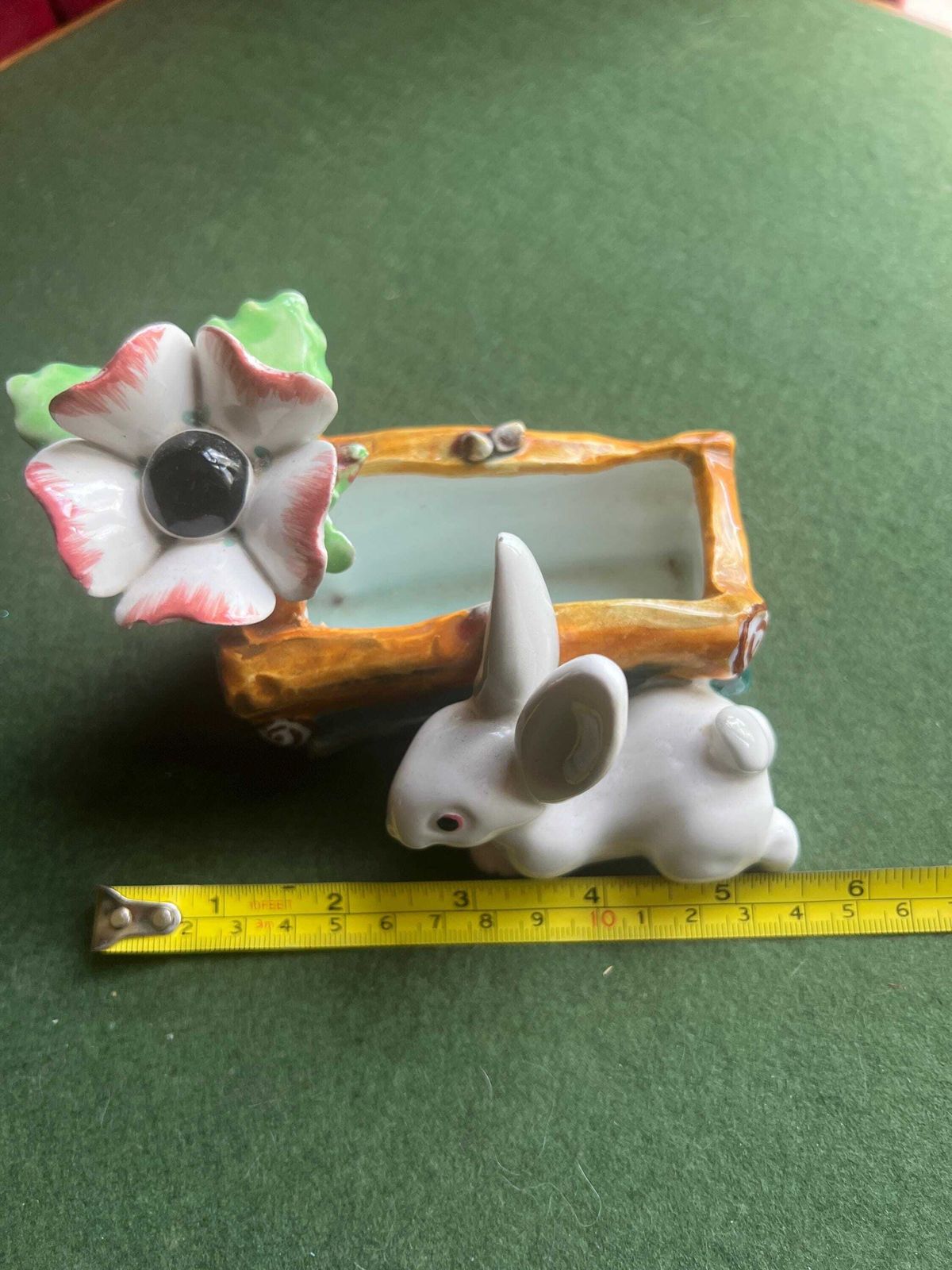 Vintage Italian Ceramic Bunny Plant Pot. Signed Tarcisio Tosin Vicenza Bunny Planter. 1950s Retro Kitsch Cactus Succulent Pot. photo vintage