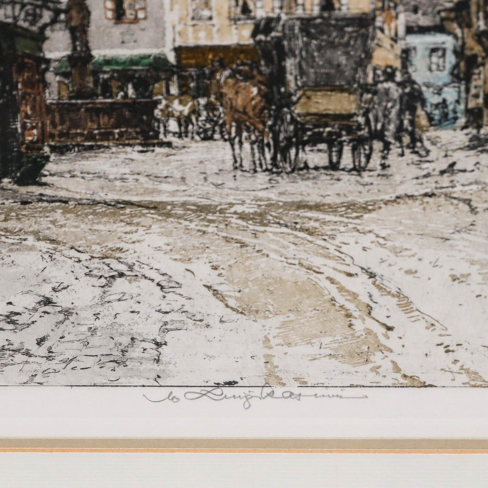 Luigi Kasimir (1881 1962)   Framed 1926 Etching, View Of Greinwinter photo 225.0