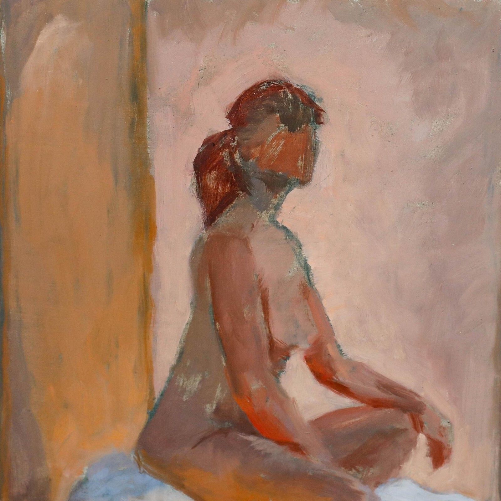 Pauline Plummer (B.1933)   Framed 20th Century Oil, Nude On A Plinth photo 495.0