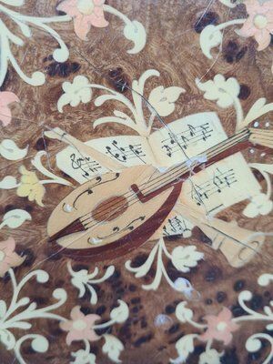 Large Music Box In Marquetry And Burl Veneer, Italy, 1960s 1970s photo 235.0