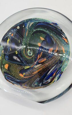 photo for sale Art Glass Paperweight By Rollin Karg, 1990s