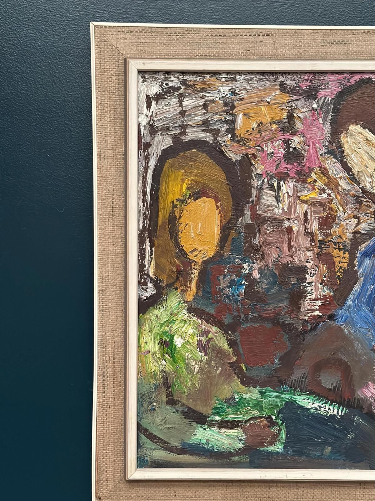 Original Swedish Oil On Canvas – “Girls In Interior” By Gösta Falck – Vintage | Framed 75 × 64 Cm (Approx. 30" × 25") photo Art