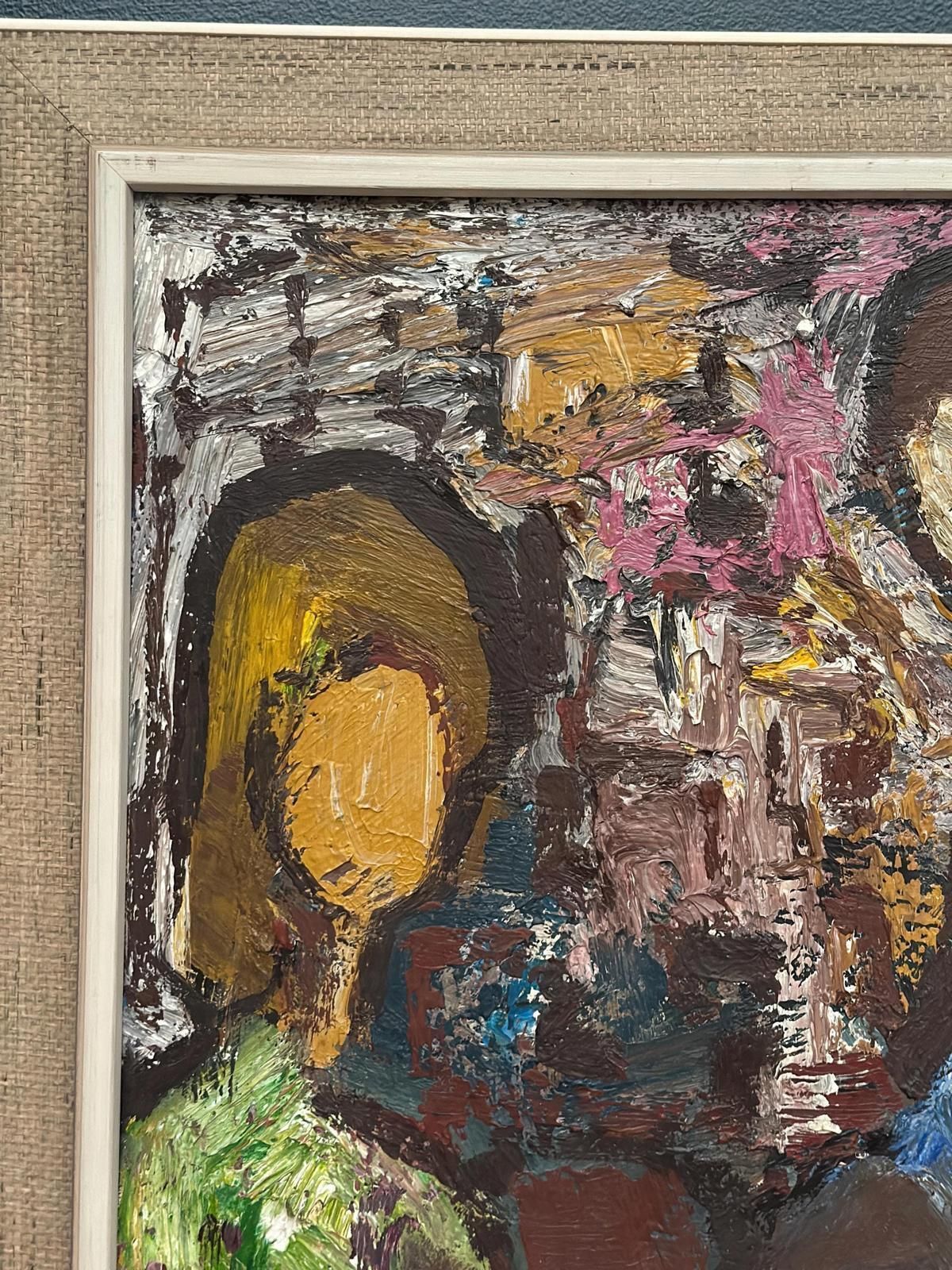 photo furniture Original Swedish Oil On Canvas – “Girls In Interior” By Gösta Falck – Vintage | Framed 75 × 64 Cm (Approx. 30" × 25")
