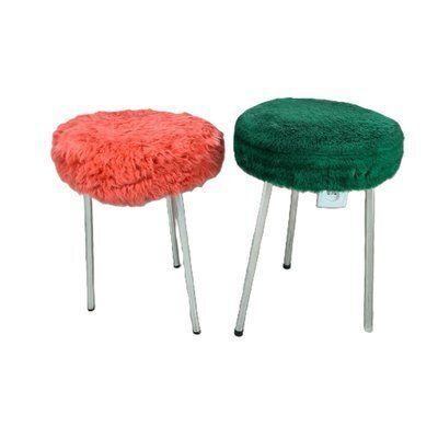 Stools From Veb Elektroinstallation Deutschneudorf, East Germany, 1960s 1970s, Set Of 2