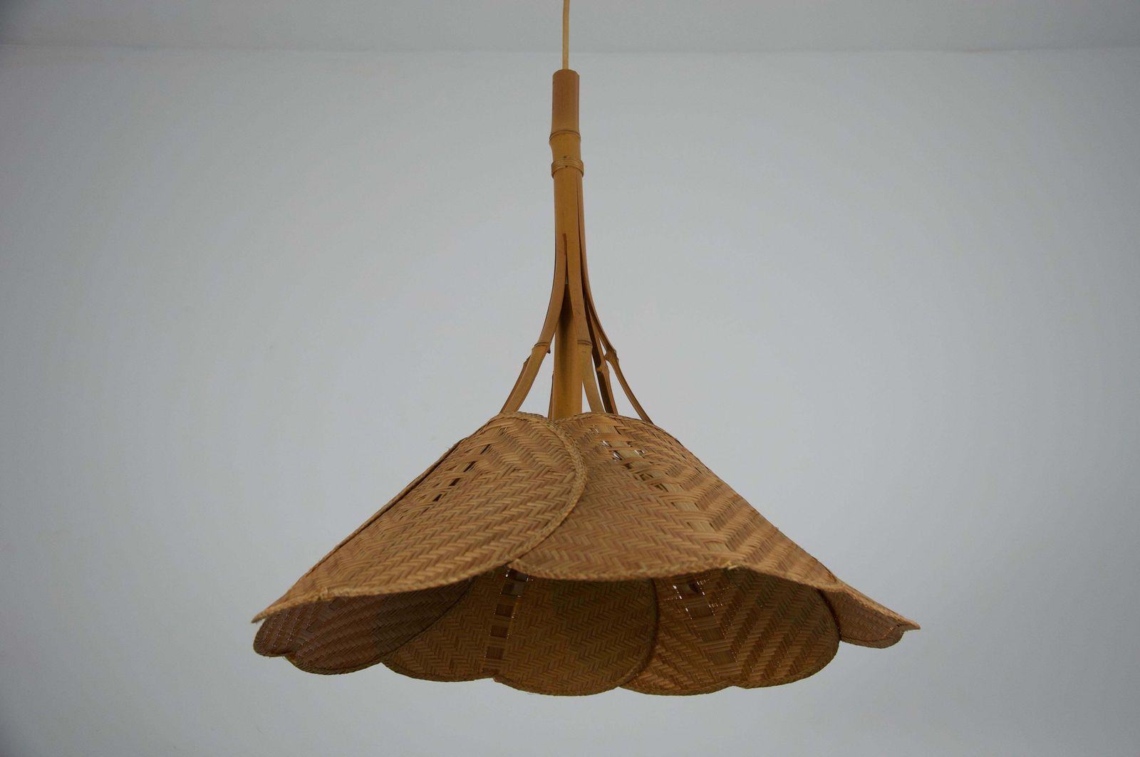Mid Century Modern Uchiwa Pendant Lamp In The Style Of Ingo Maurer, 1970s photo buy