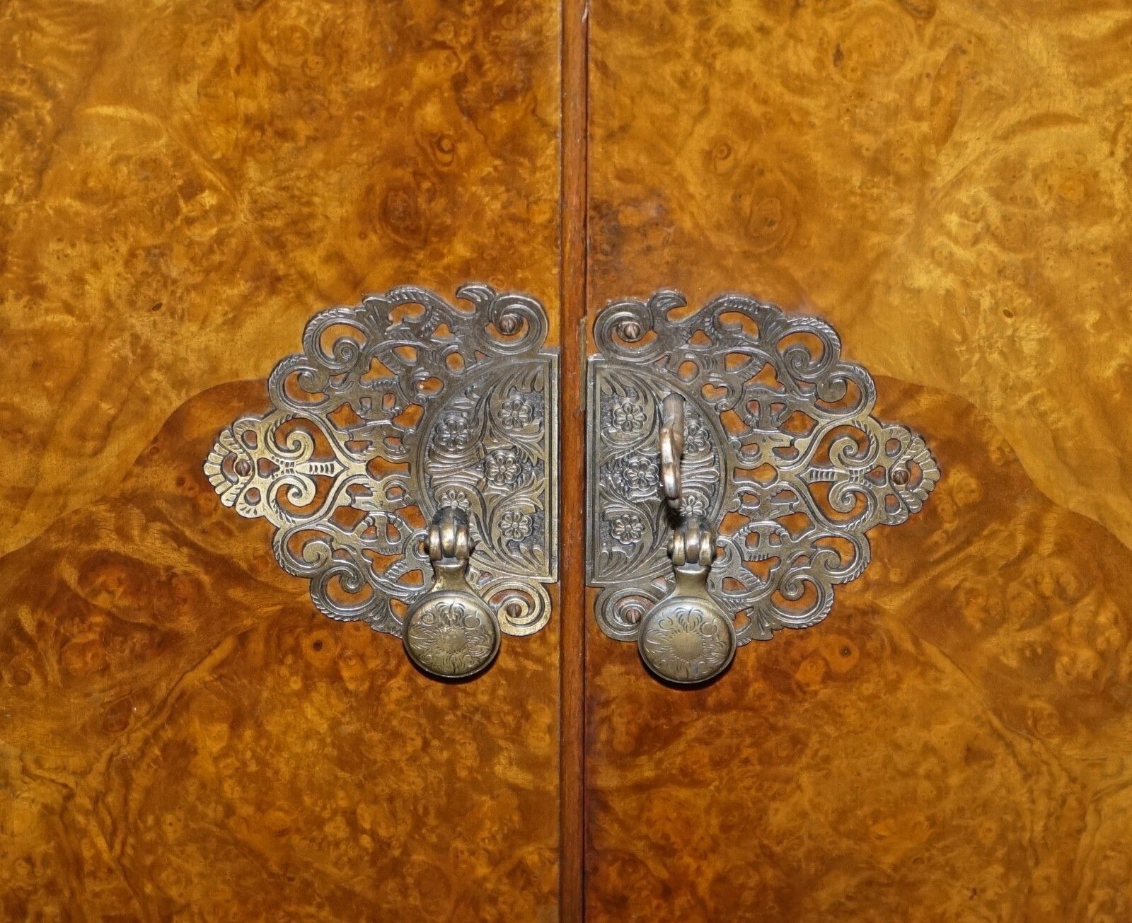 Art Deco 1920's Queen Anne English Burr Walnut Two Door Wardrobe photo buy