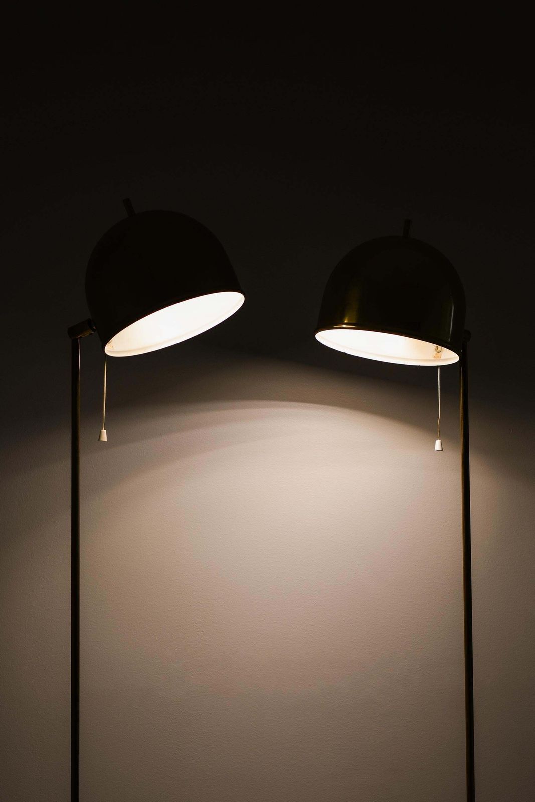 Set Of 2 Floor Lamps In Brass By Eje Ahlgren 1950s photo furniture