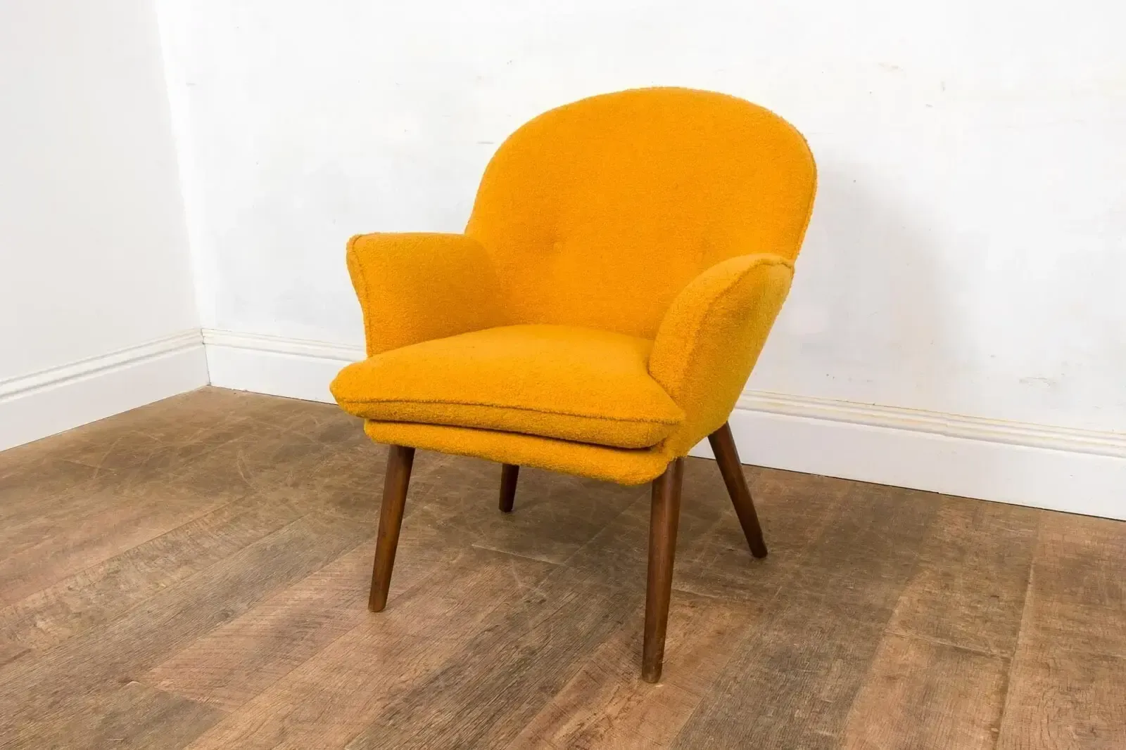 Vintage Retro Mid Century Occasional Chair By Toothill   Newly Upholstered