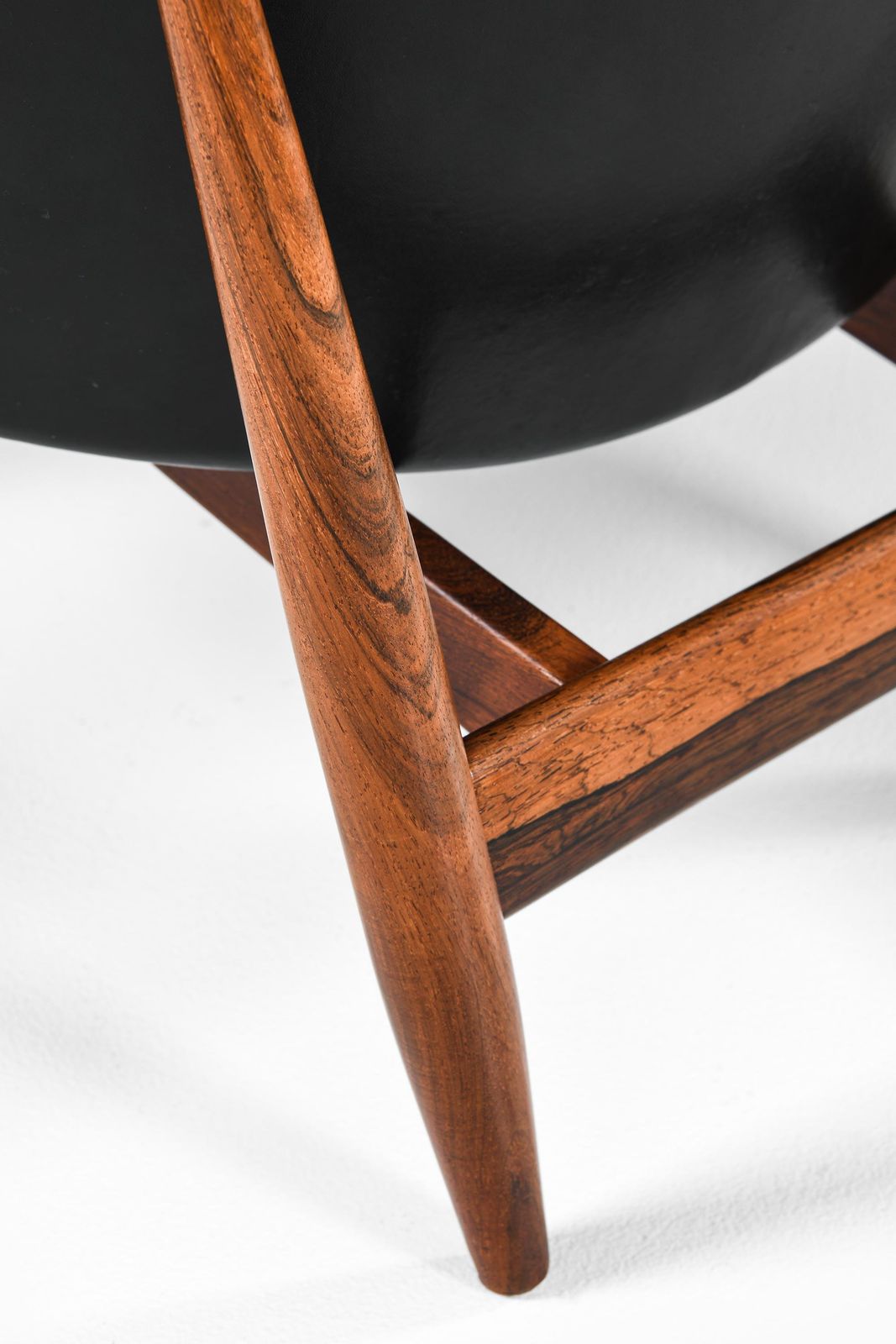 Easy Chair With Matching Stool In Leather And Rosewood By Ib Kofod Larsen 1956 photo Furniture