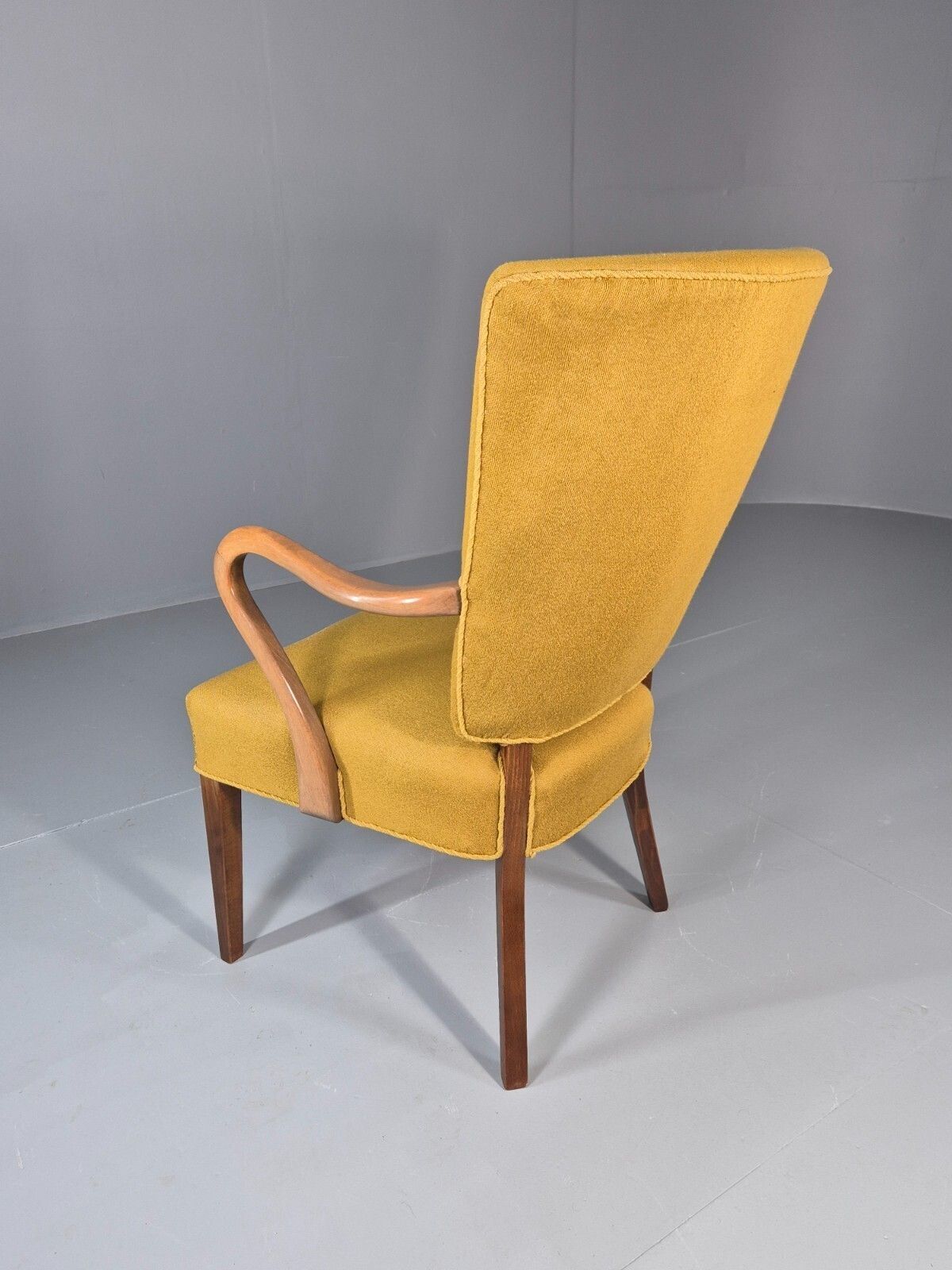 photo vintage Vintage Mid Century Danish Lounge Chair High Back 1950s Retro