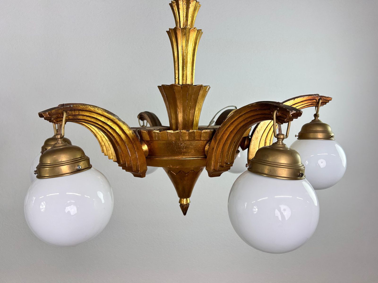 Large Art Deco Chandeliers In Style Of Dagobert Peche photo 7105.0