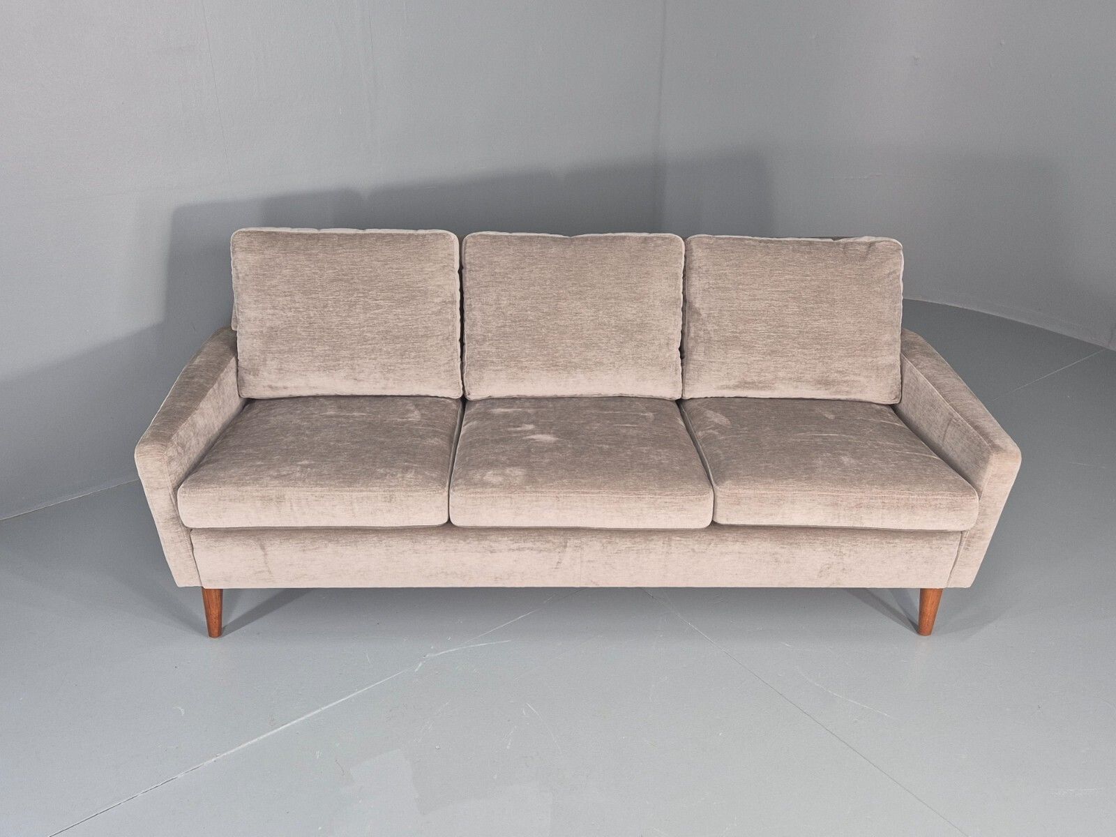 Vintage Danish 3 Seat Settee Mid Century 1960s New Upholstery photo 1850.0