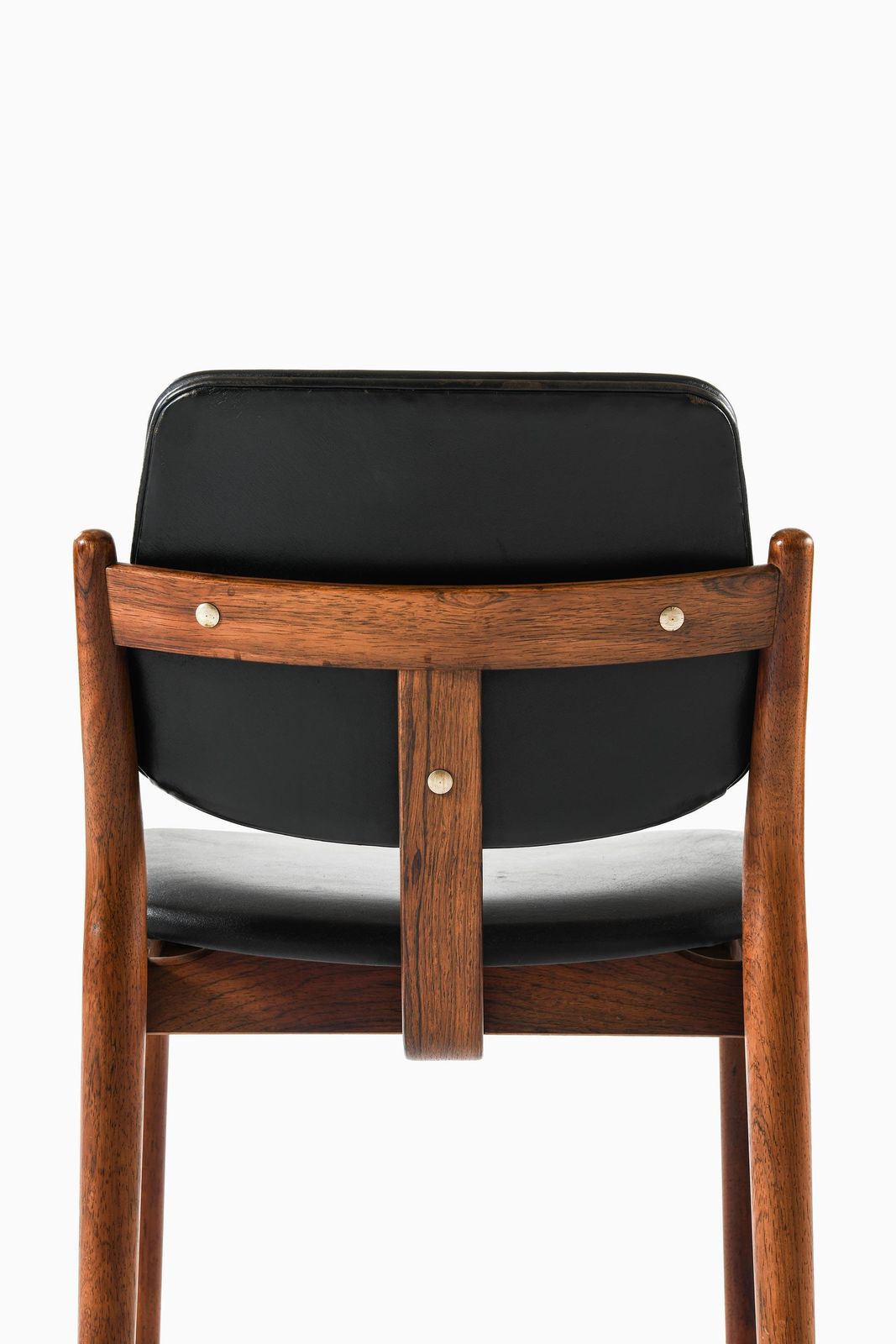 Rare Set Of 6 Dining Chairs In Leather And Rosewood By Arne Vodder, 1960s photo furniture