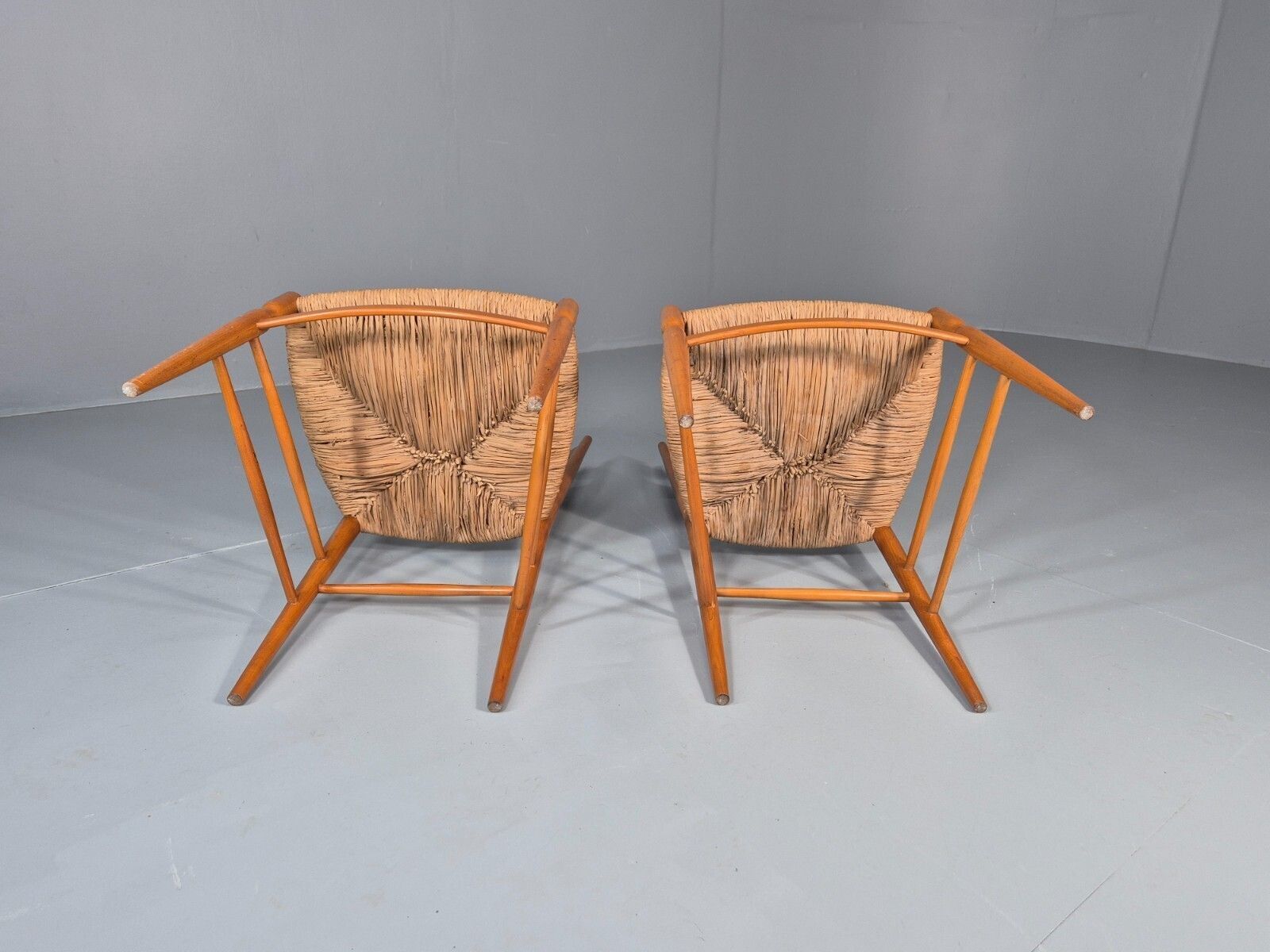 photo for sale 2 1950s Italian Wanut Dining Chairs Chiavari Mid Century Modern Mdin