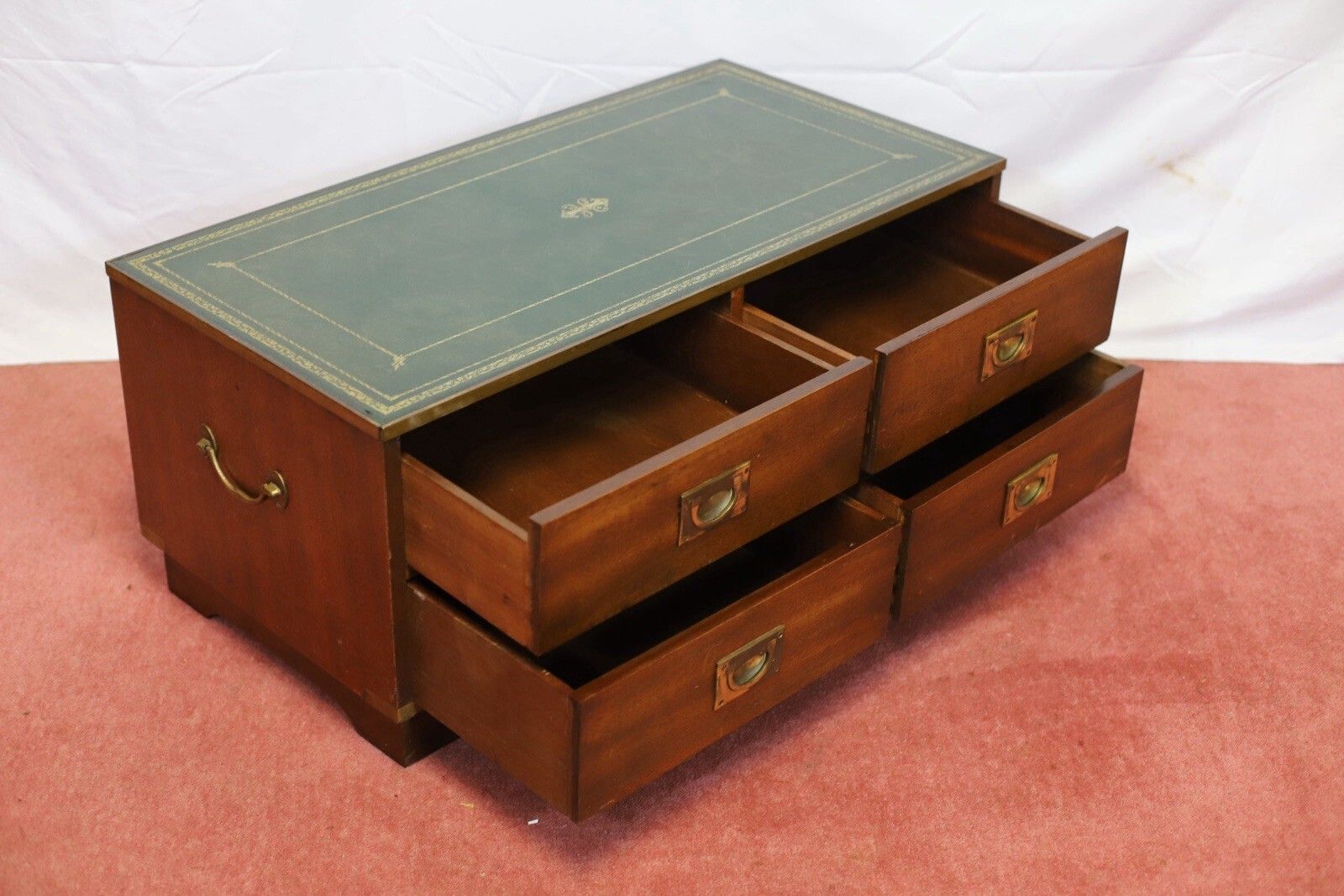 Reprodux Bevan Funnell Lovely Military Campaign Style Chest Of Four Drawers photo 814.0