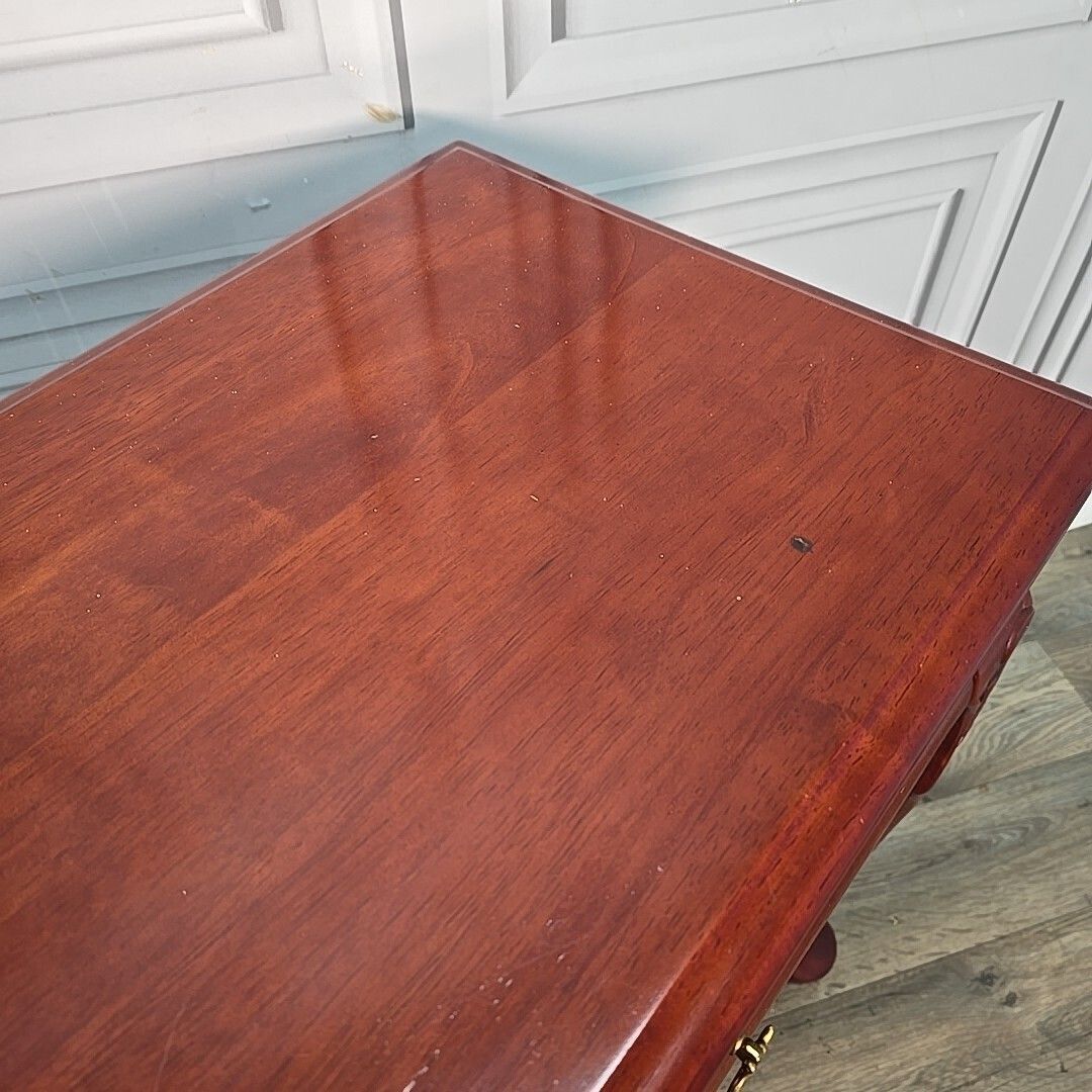 Antique Console Table Queen Anne Style Mahogany With Drawer – Hall Side Entrance photo vinterior