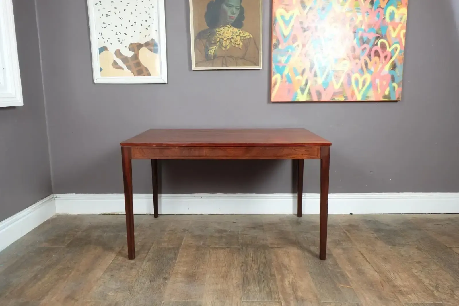 Vintage Retro Danish Scandi Rosewood Desk photo Furniture