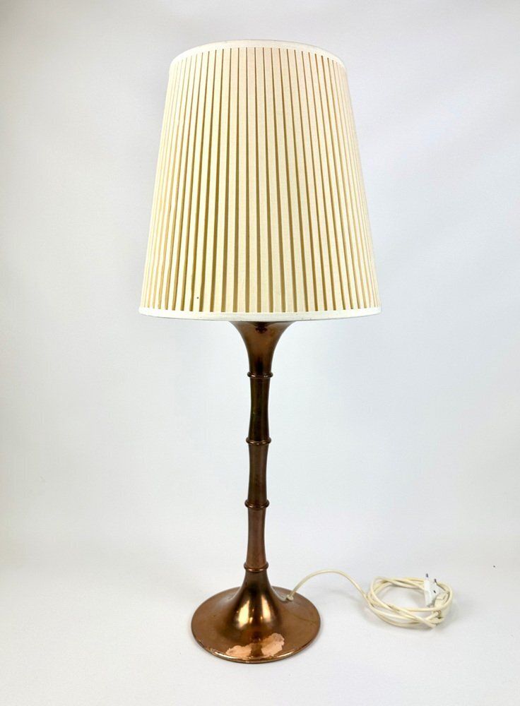 Mid Century Modern Bamboo Table Lamp In Bronze By Ingo Maurer For Design M, 1970s photo furniture