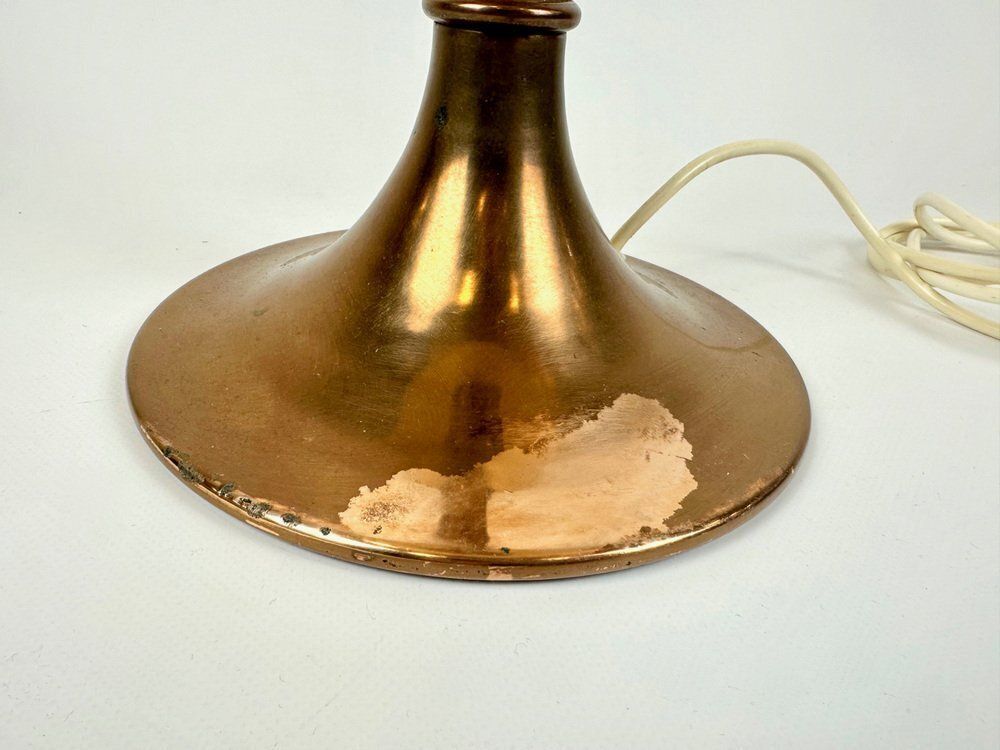 Mid Century Modern Bamboo Table Lamp In Bronze By Ingo Maurer For Design M, 1970s photo vinterior