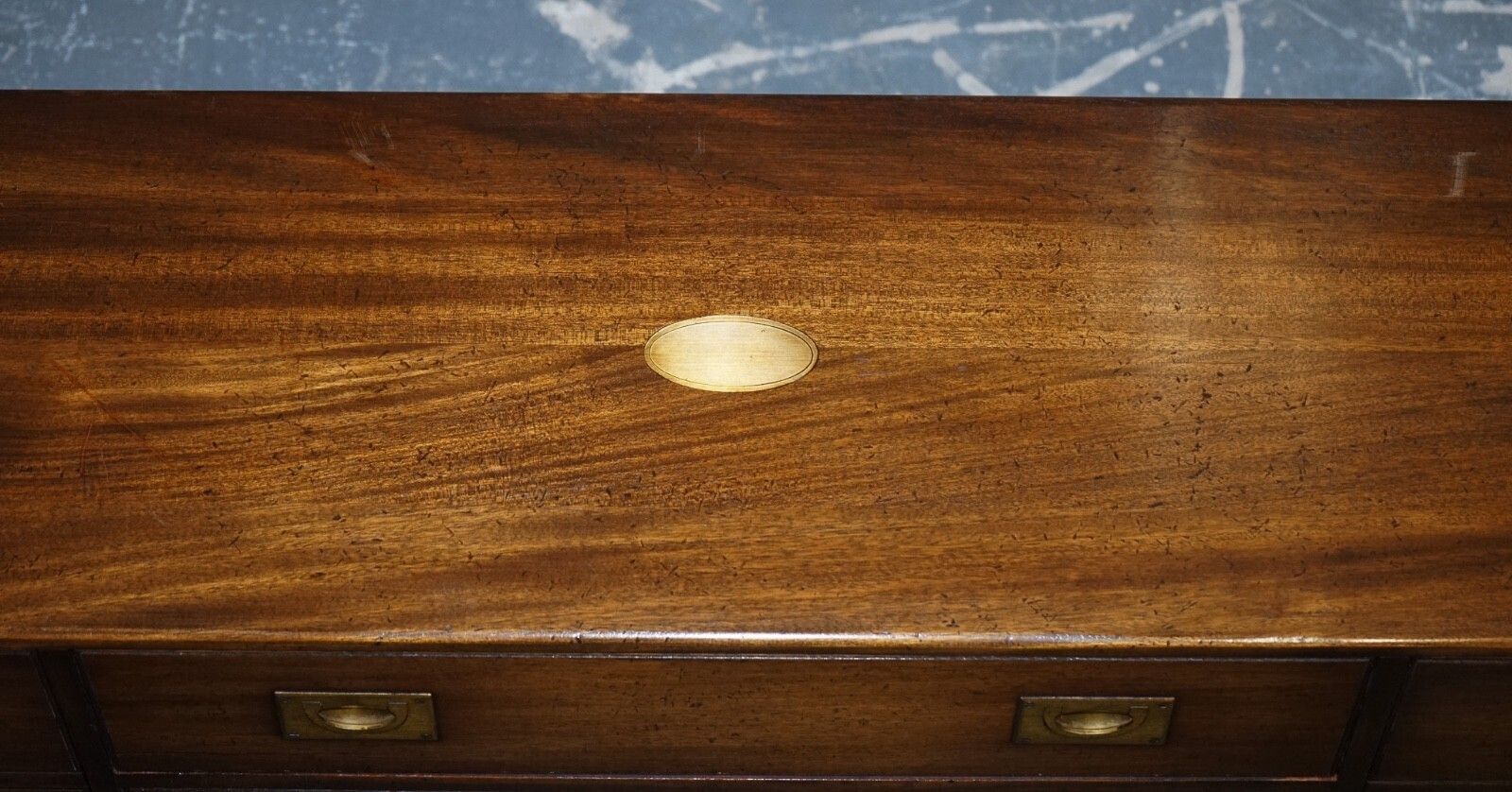 2850.0 1950's British Bevan Funnell Military Campaign Sideboard Brass Fittings photo
