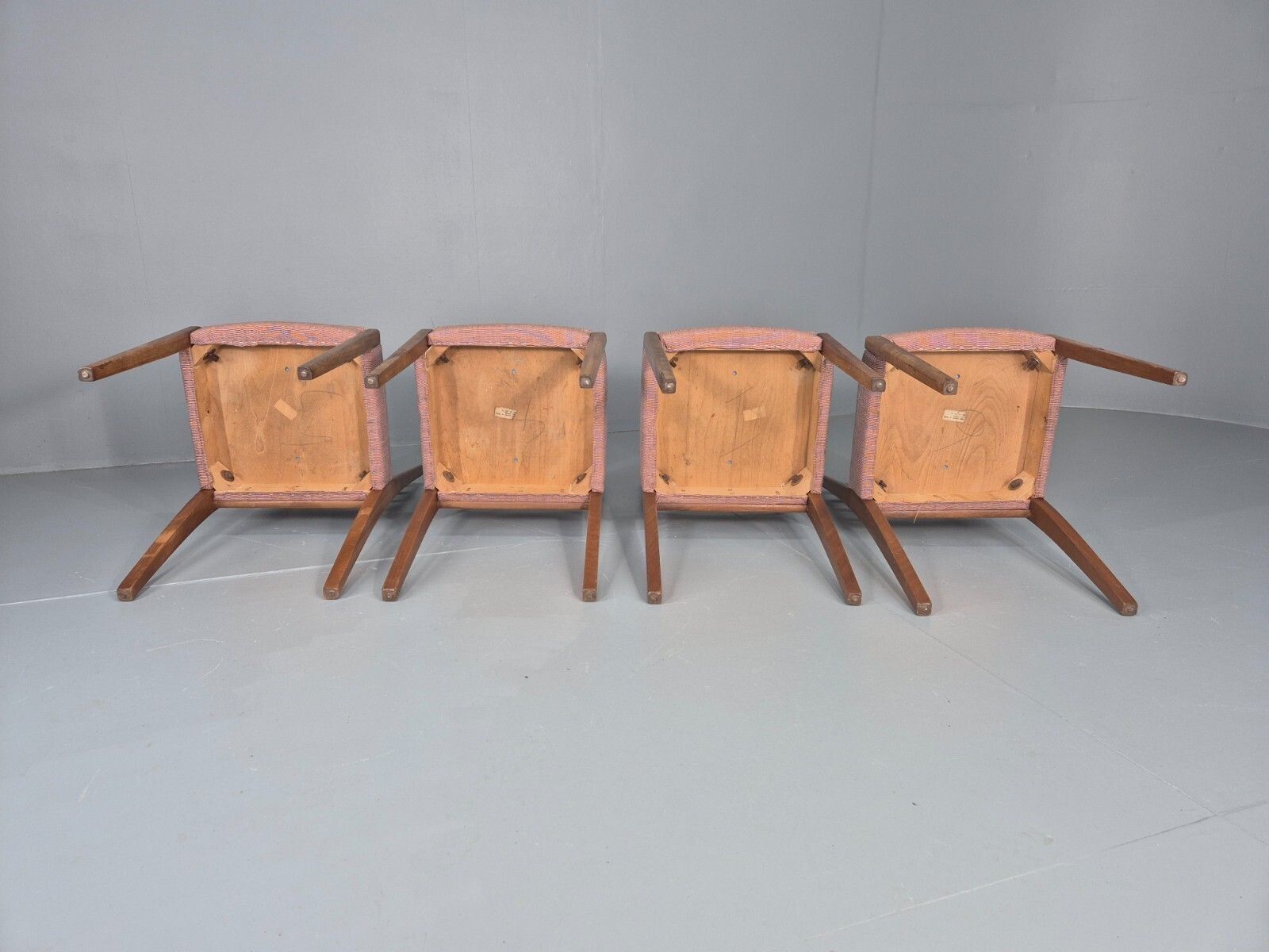 4 Vintage Mid Century Dining Chairs 1960s Retro New Upholstery Mdin photo vintage