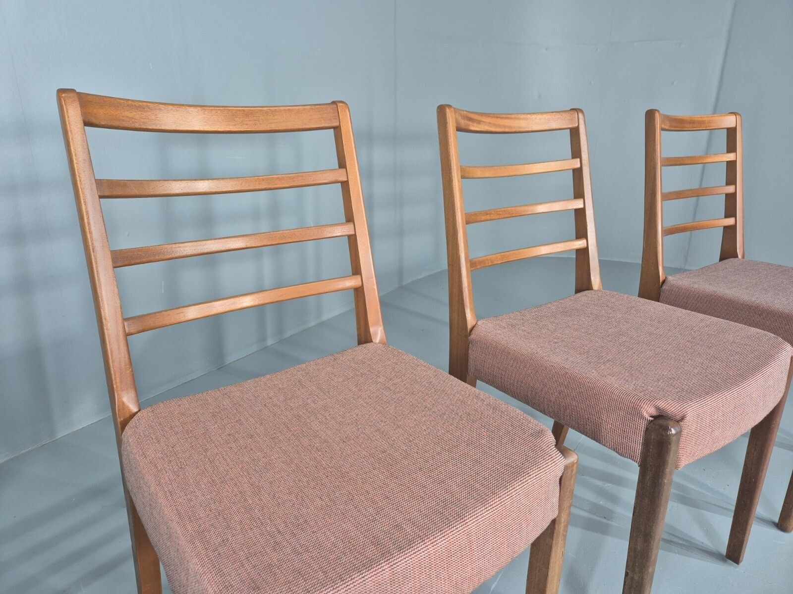 225.0 4 Vintage Mid Century Dining Chairs 1960s Retro New Upholstery Mdin photo