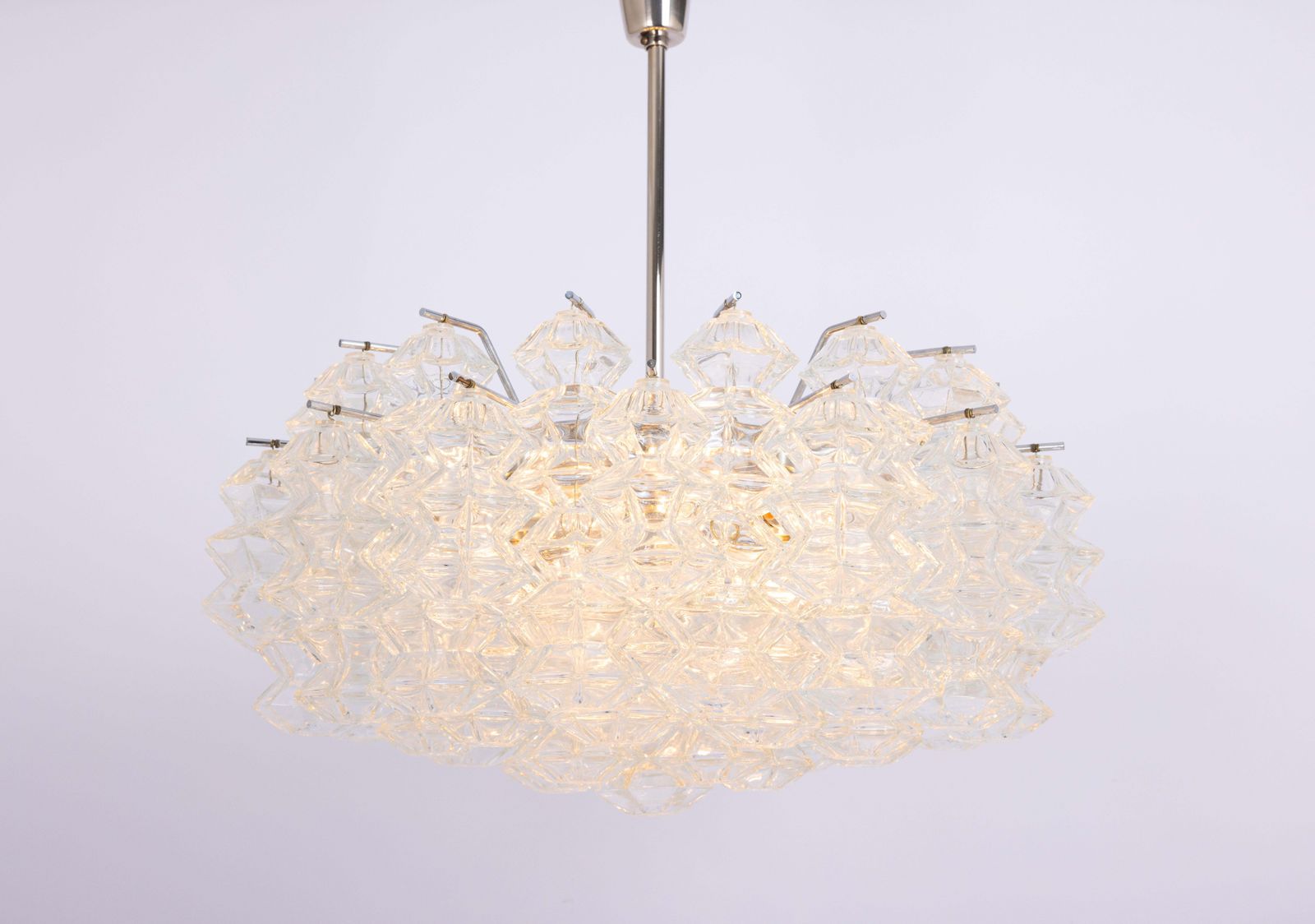 Large Rare Pagoda Glass Chandelier By Kalmar, Austria, 1960s photo vintage