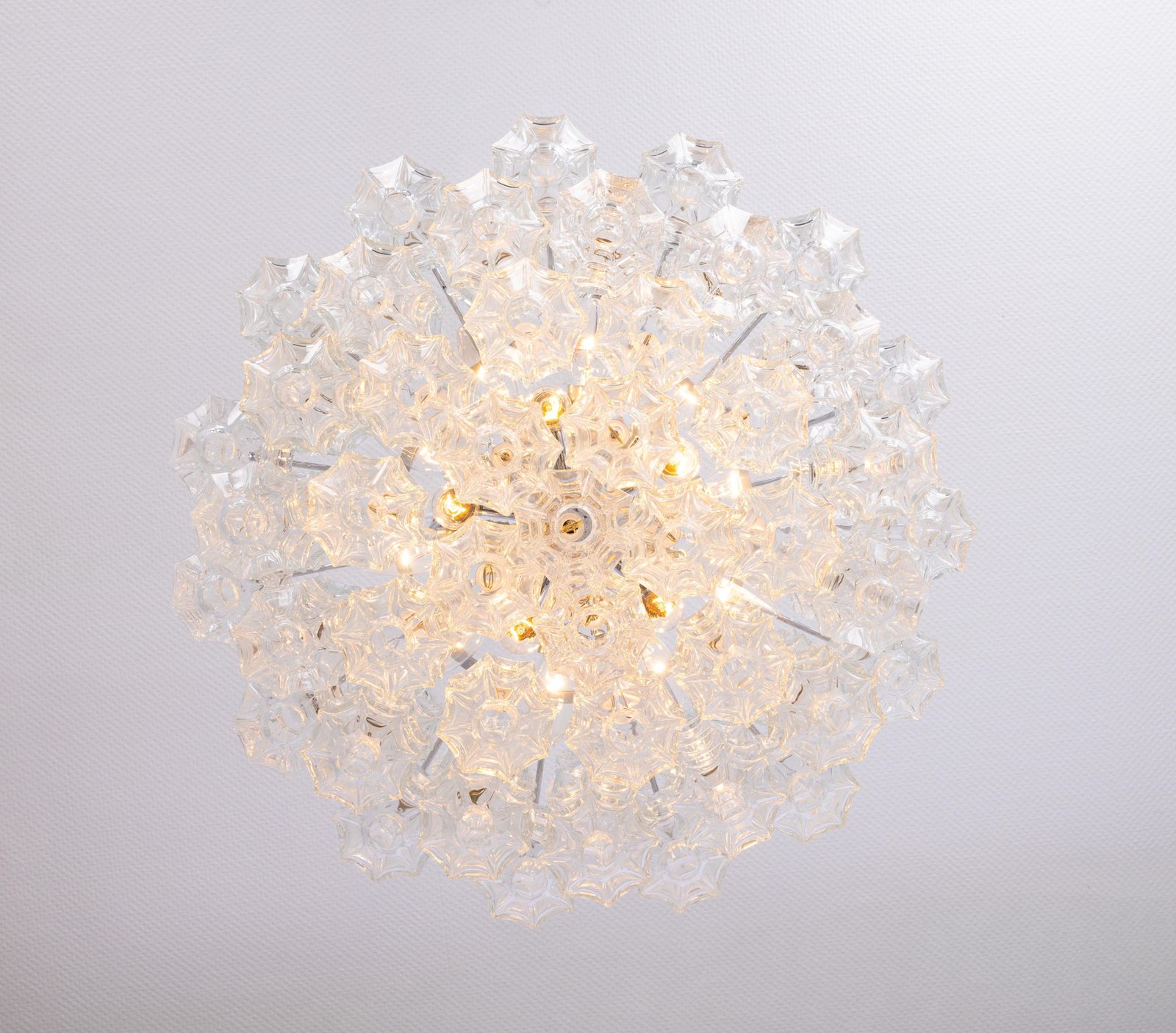 photo for sale Large Rare Pagoda Glass Chandelier By Kalmar, Austria, 1960s