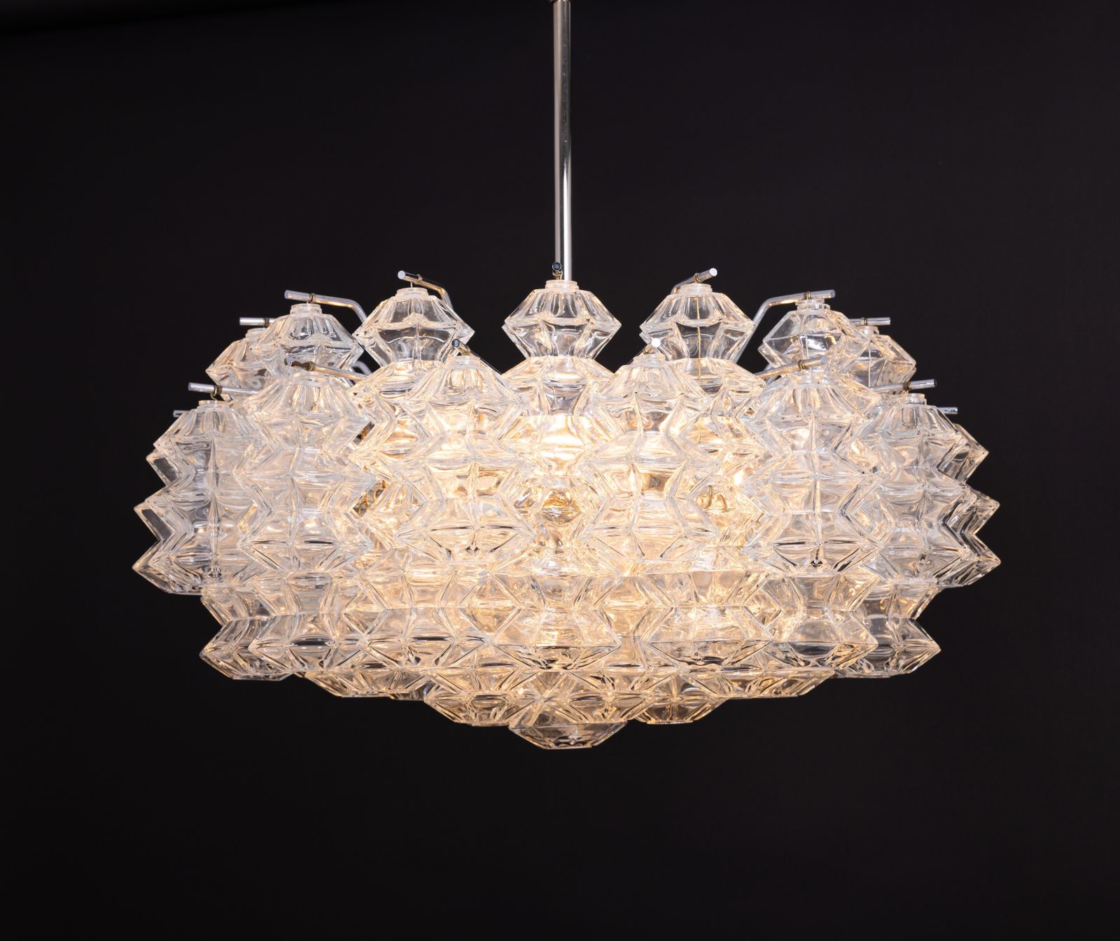photo buy Large Rare Pagoda Glass Chandelier By Kalmar, Austria, 1960s