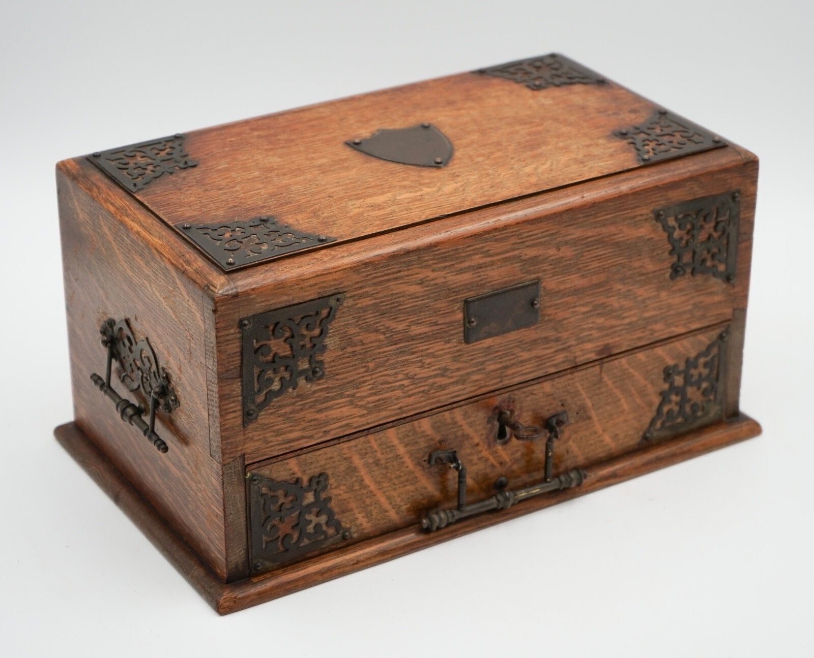 Antique Asian Oriental Mahjong Set Of 148 Tiles In Edwardian Oak Box photo for sale