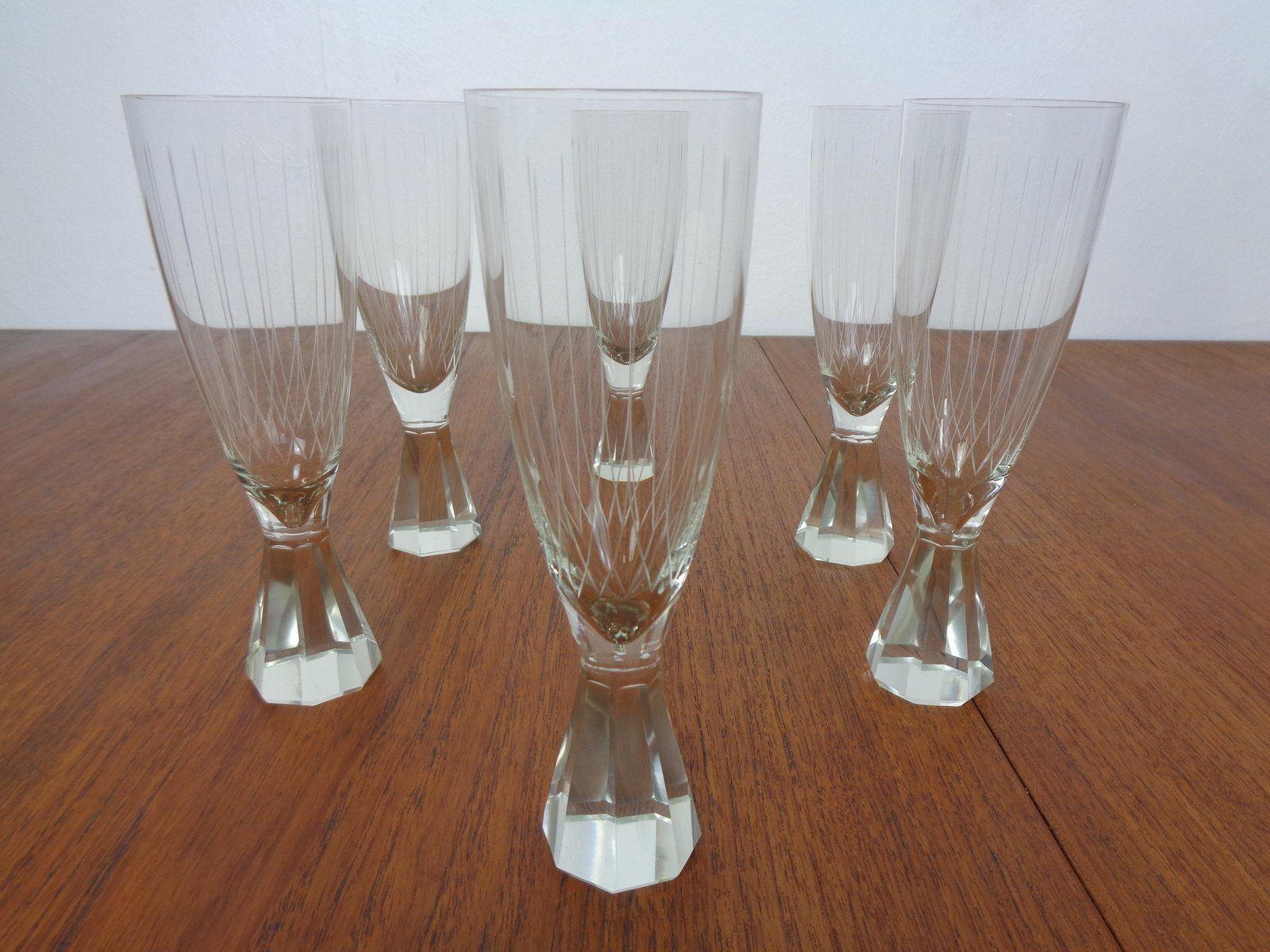 Champagne Glasses From Friedrich Glas, Germany, 1960s, Set Of 6 photo vinterior