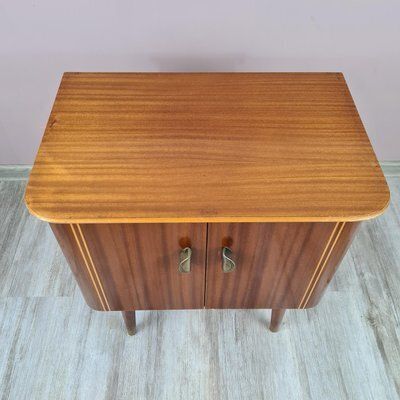 Mid Century Cabinet In Wood With Inlay, 1960s photo Furniture