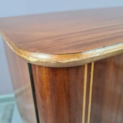 Furniture Mid Century Cabinet In Wood With Inlay, 1960s photo