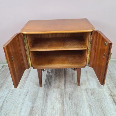 photo buy Mid Century Cabinet In Wood With Inlay, 1960s