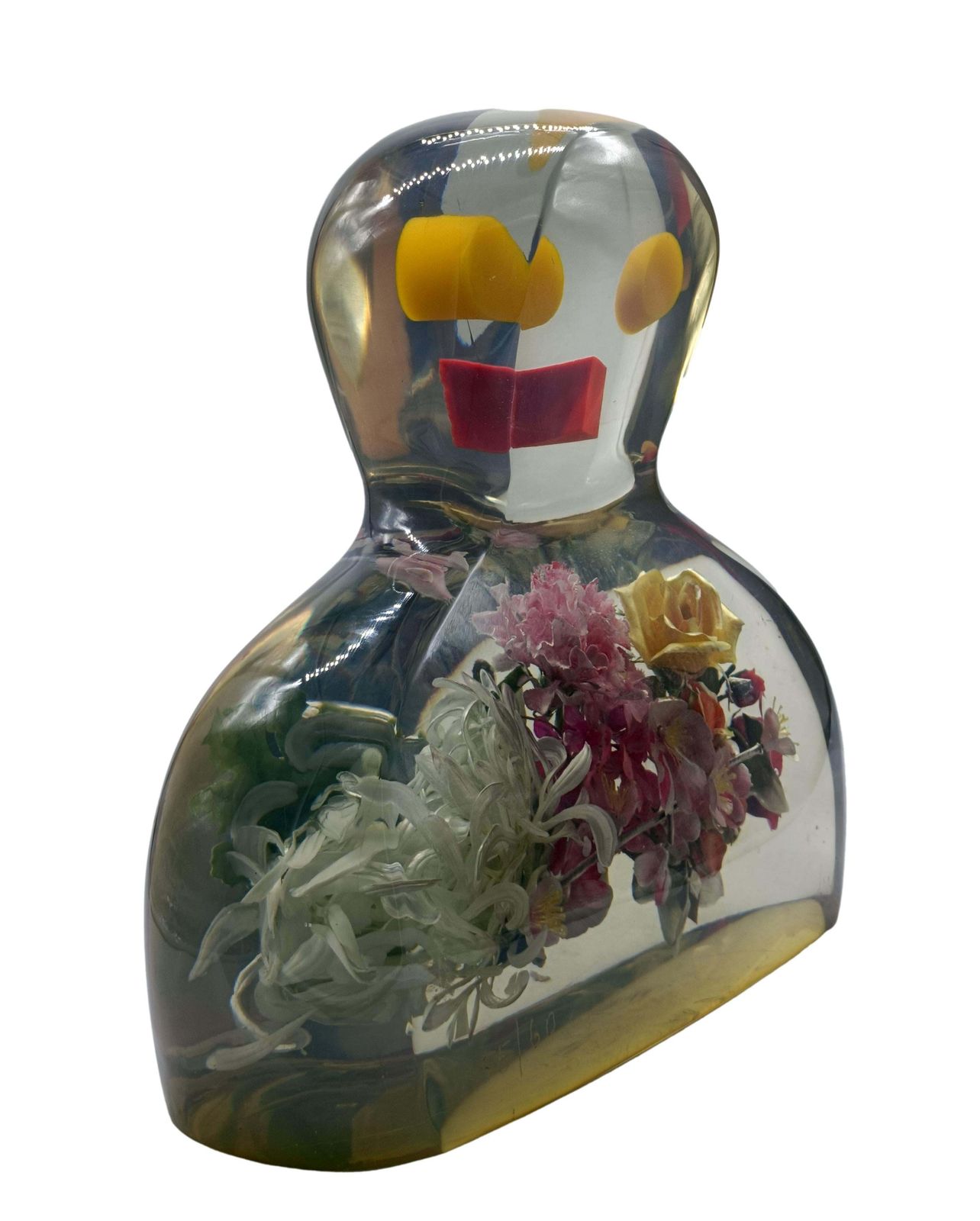 Enrico Baj Sculpture In Resin And Mixed Technique "La Dama Di Fiori," Italy 1985s photo for sale