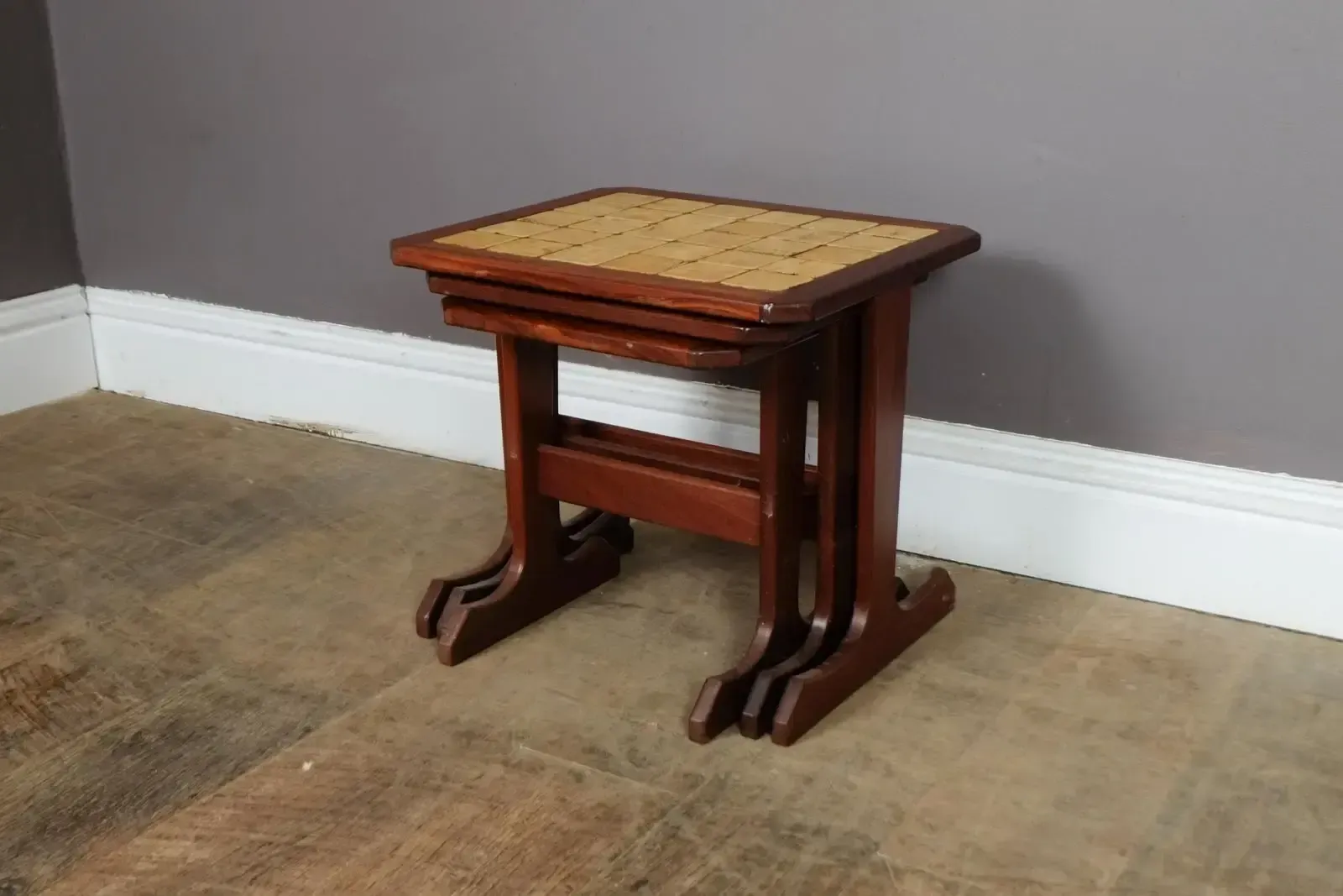 Vintage Retro G Plan Nest Of 3 Tiled Tables photo for sale