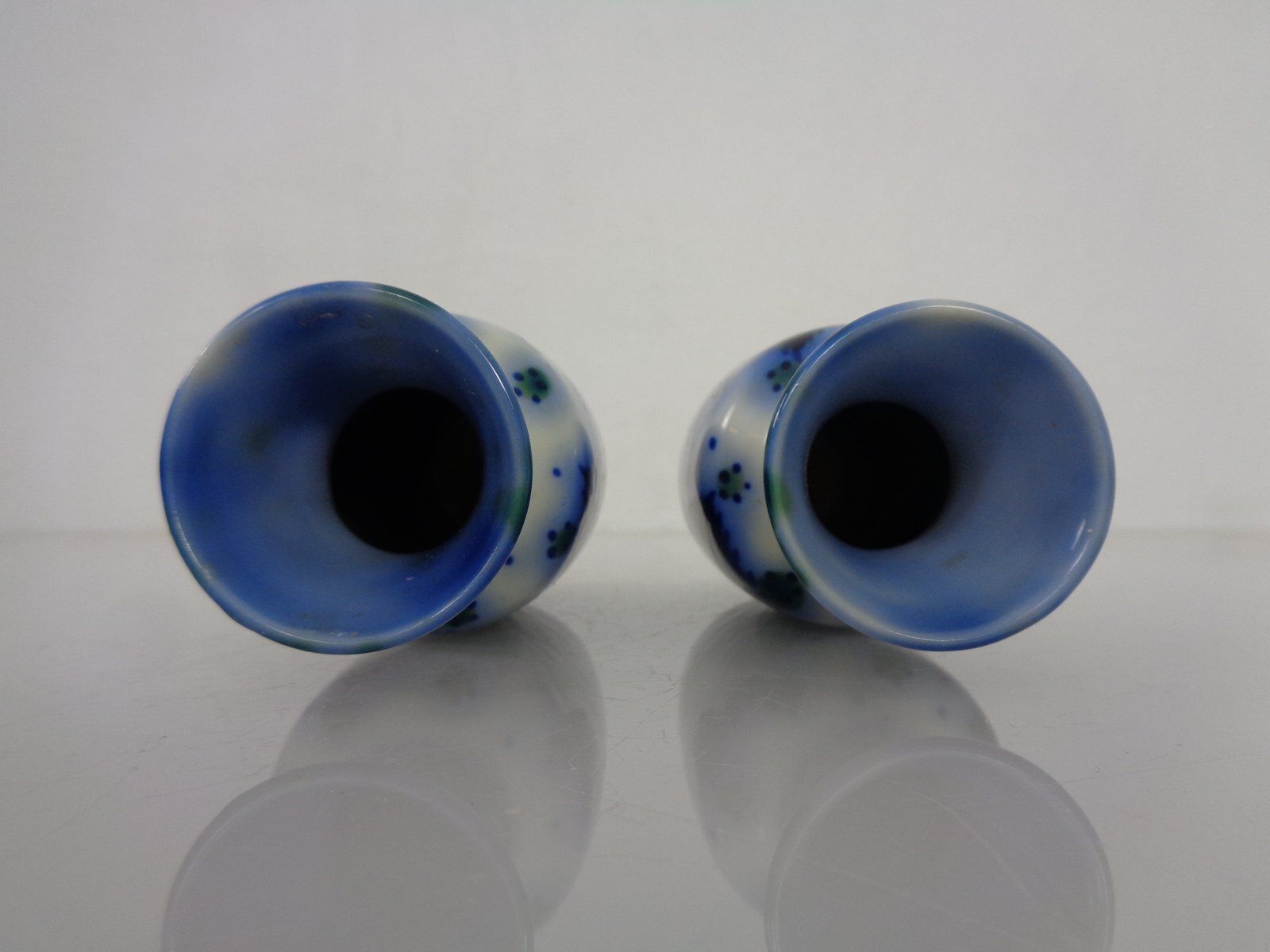 photo vinterior Cobalt Blue Porcelain Vases From Lomonosov, St. Petersburg, Russia, 1960s, Set Of 2